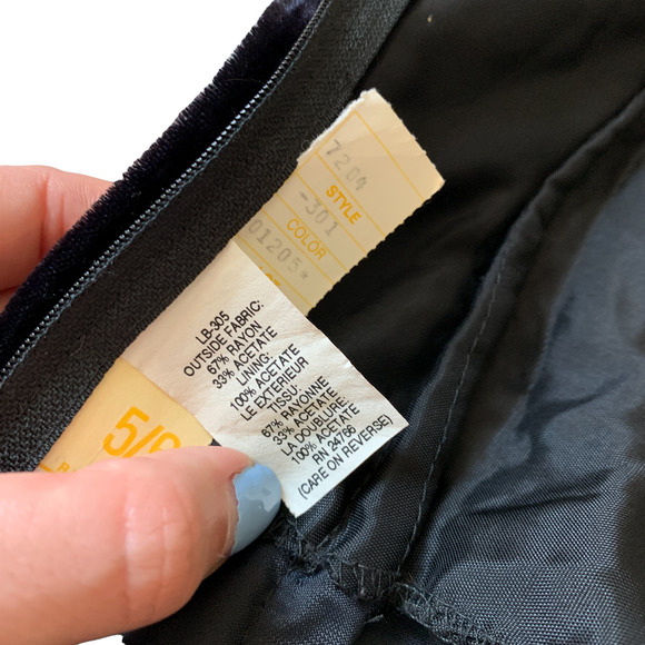 Michele Vincent Vintage Velour Velvet Beaded Union Made Cocktail Dress - Picture 5 of 8